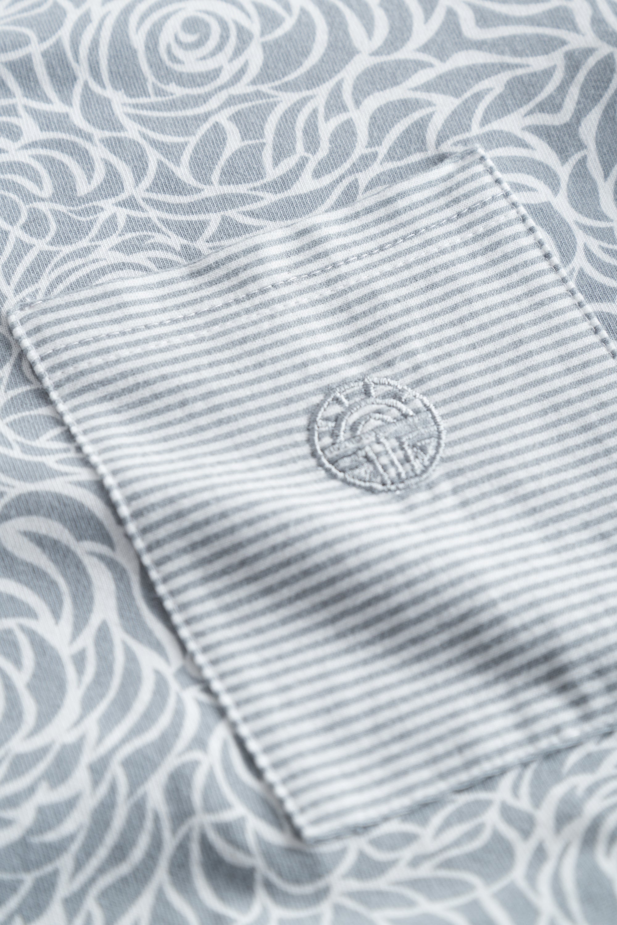 Feraud Night Dress, 1/1 Sleeve, Round Neck Dessin Mix (3884178) Flower Grey