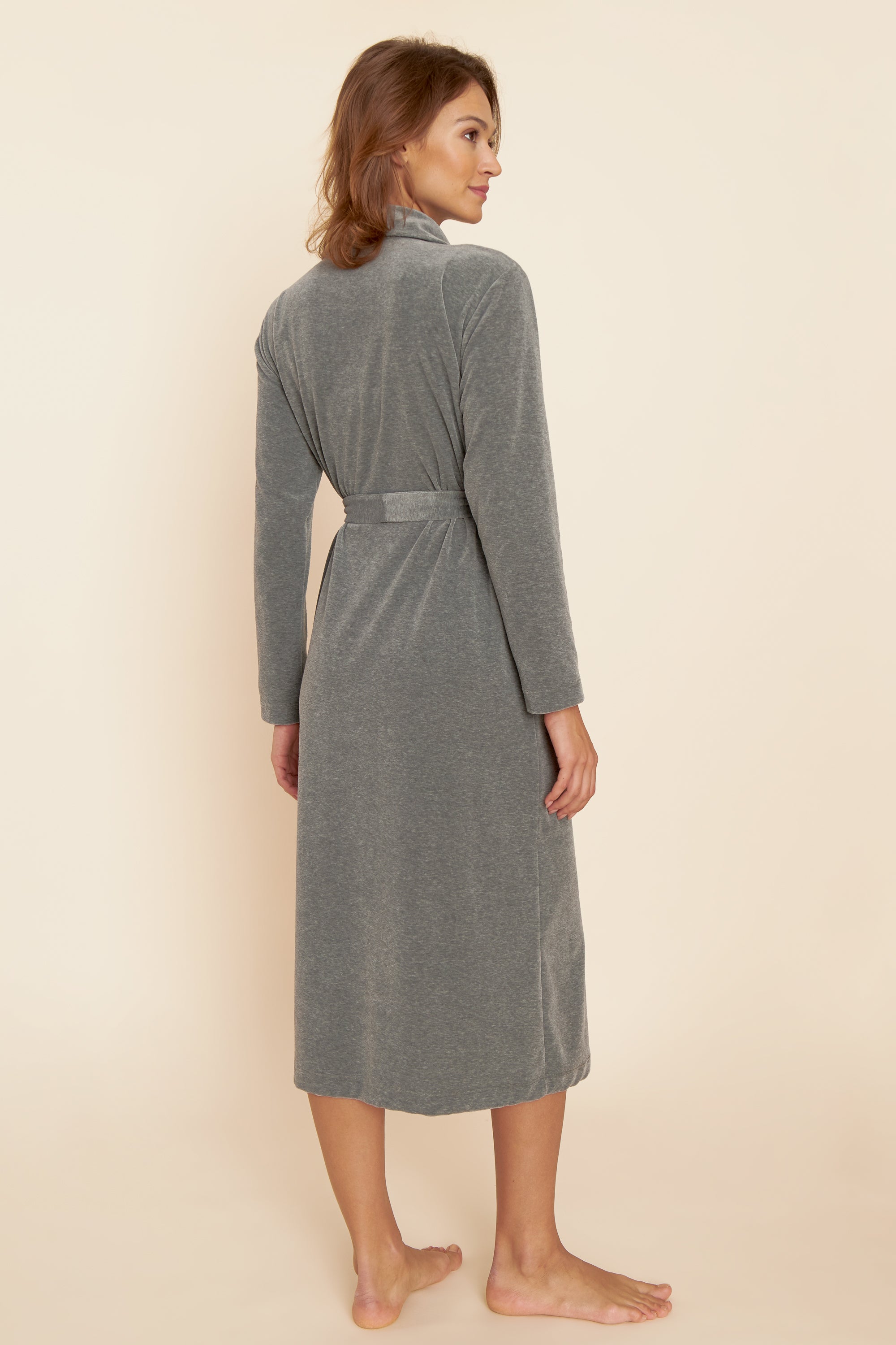 Feraud Robe, 1/1 Sleeve, Button Through, Pocket (3884179) Heather Dark Grey