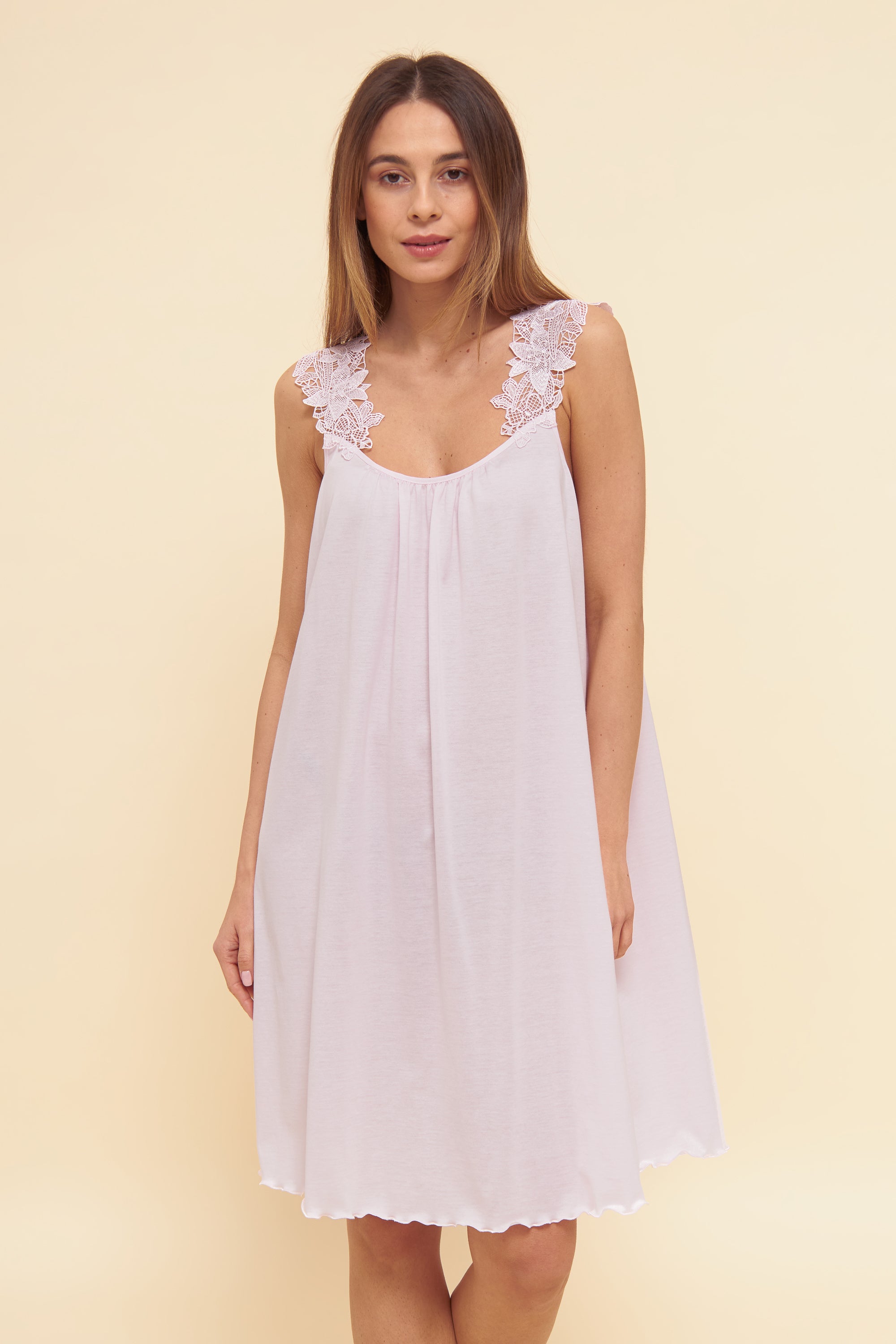 Feraud Night Dress, Sleeveless, Round Neck Romantic Lace (3884189) Rose