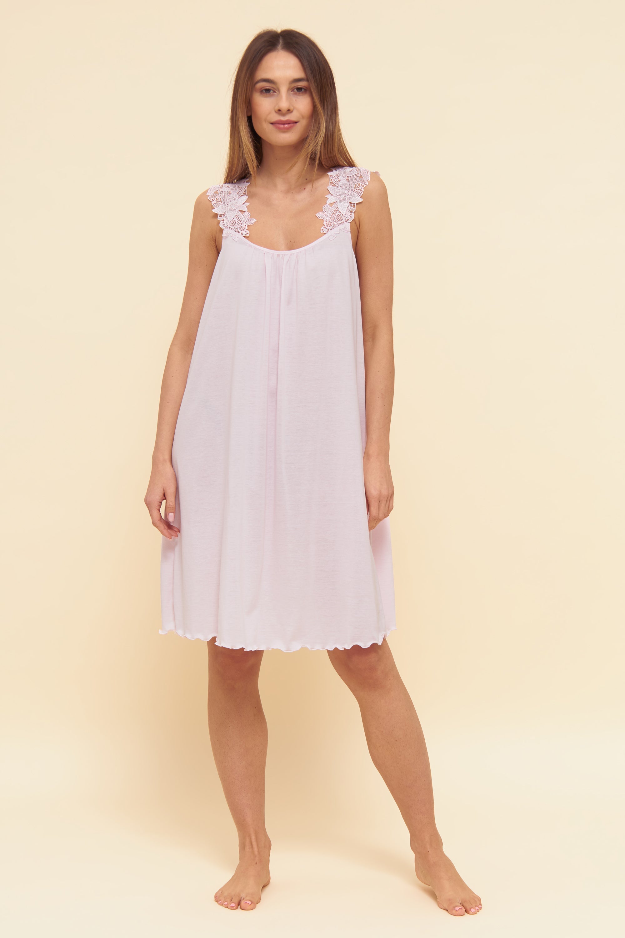Feraud Night Dress, Sleeveless, Round Neck Romantic Lace (3884189) Rose