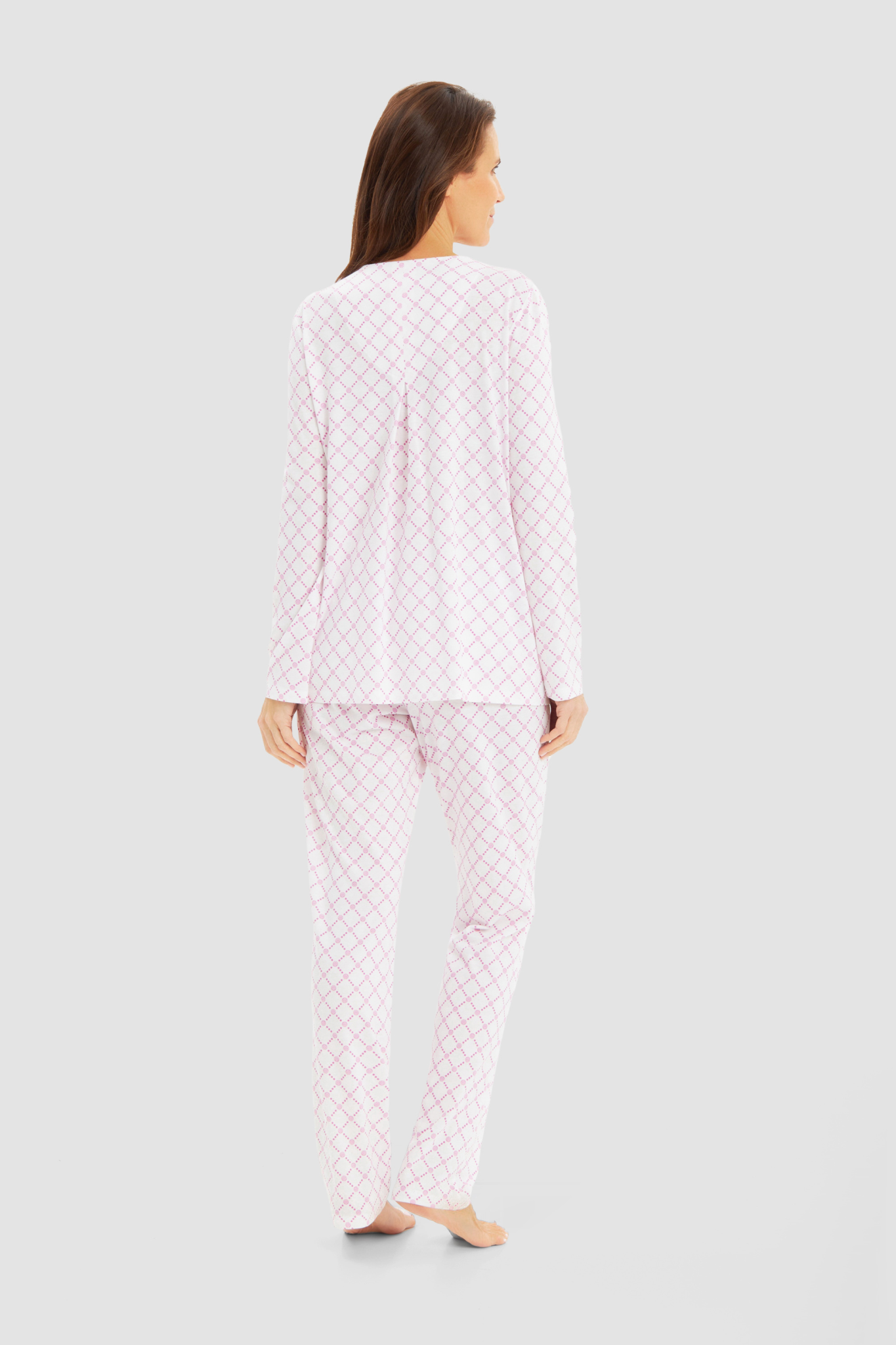 Féraud Pyjamas back view in Logoprint Pink