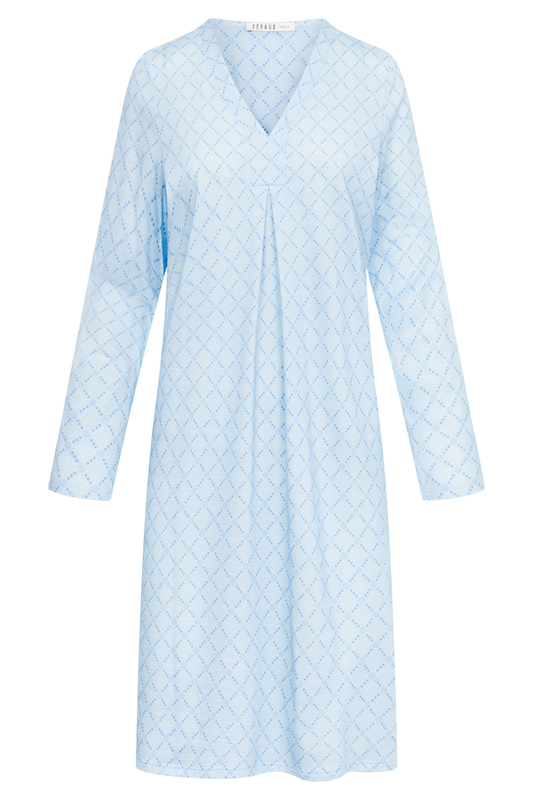 Féraud Nightgown front view in Logoprint Blue