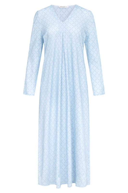 Féraud Nightgown front view in Logoprint Blue