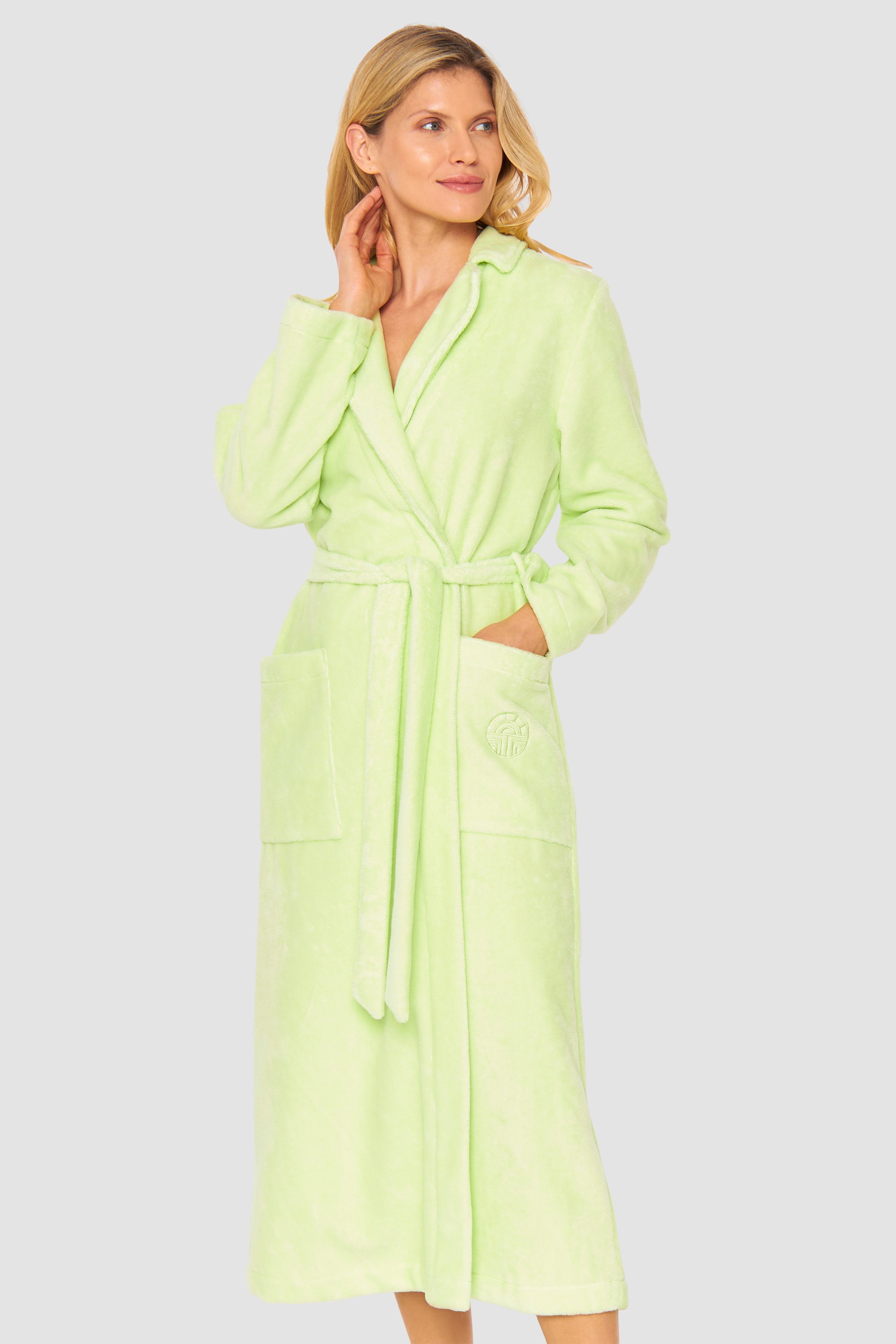 Feraud Robe, 1/1 Sleeve, Wrap-Around, Pockets T (3887103) Lime