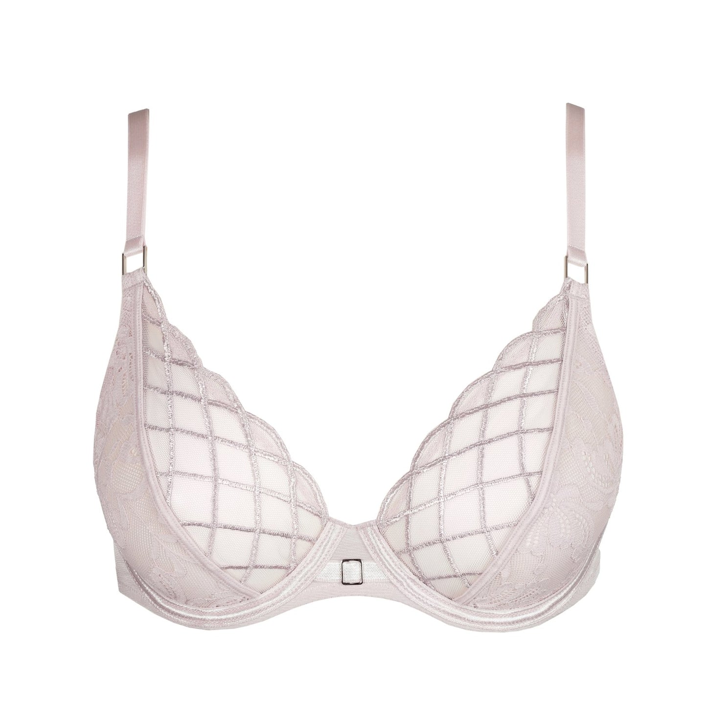 Marie Jo Aven Plunge Bra detail view in Marble