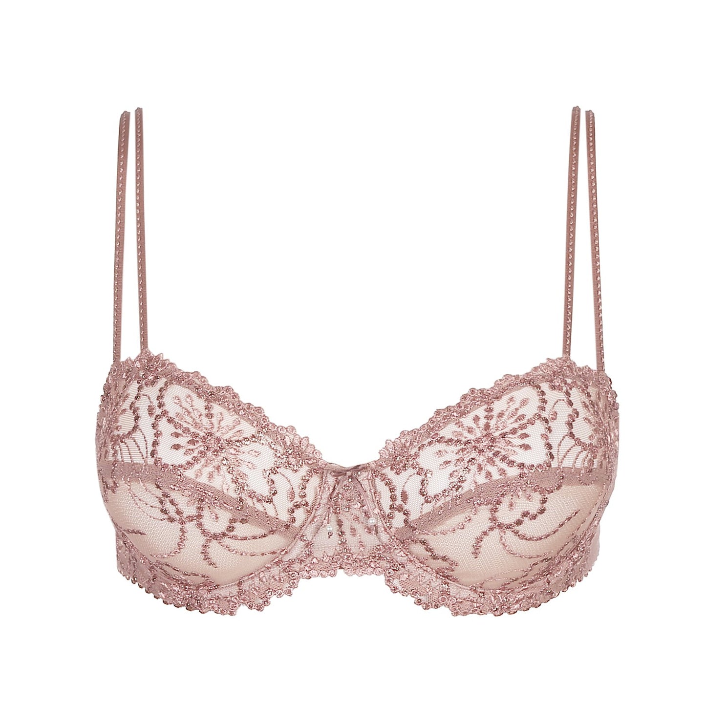 Marie Jo Jane Padded Balcony Bra detail view in Bois De Rose