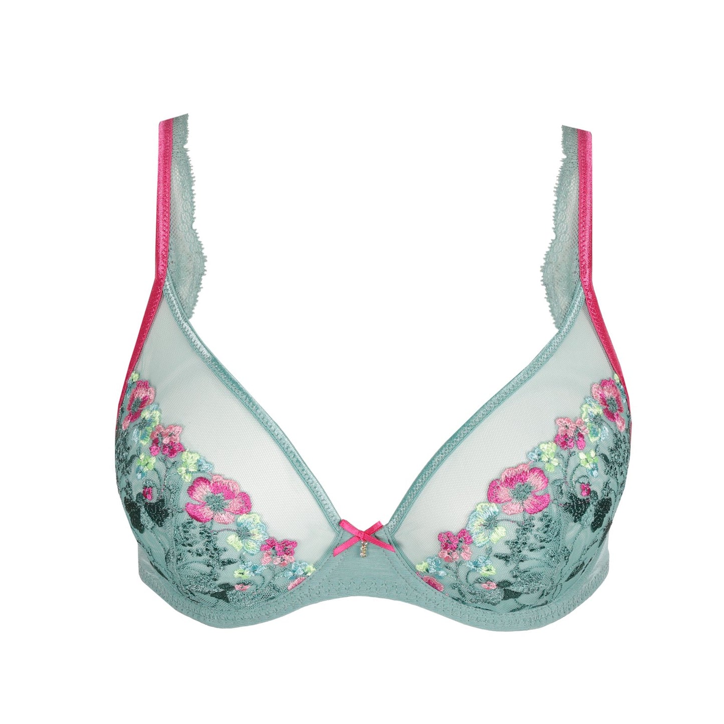 Marie Jo Lizelot Plunge Bra detail view in Bali Green