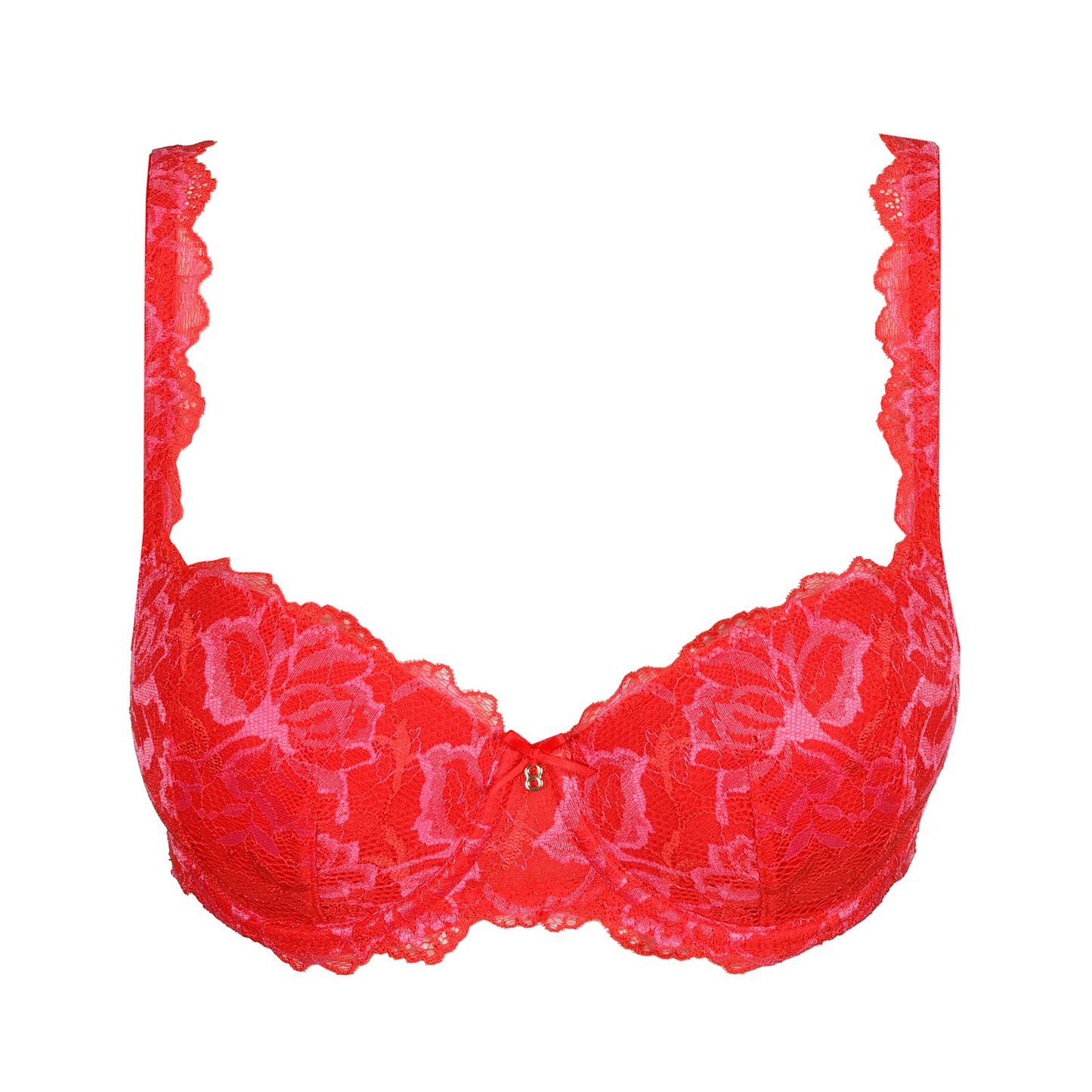 Marie Jo Manyla Padded Balcony Bra detail view in Pixie Red