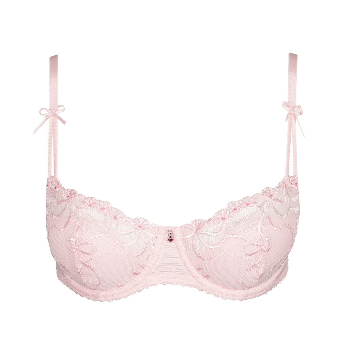 Marie Jo Noova Padded Balcony Bra detail view in Gardenia Rose