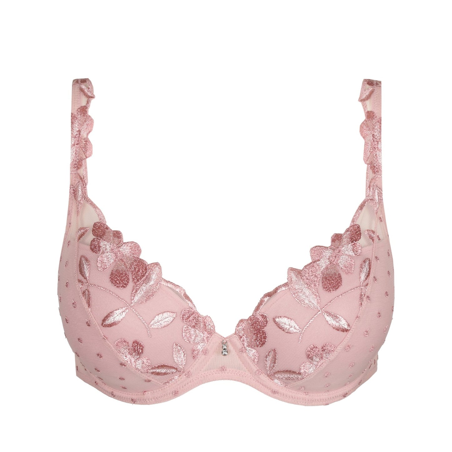 Marie Jo Agnes Padded Plunge Bra detail view in Vintage Pink