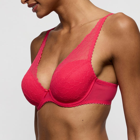 Marie Jo Azelie Padded Plunge Bra alternate view in Raspberry