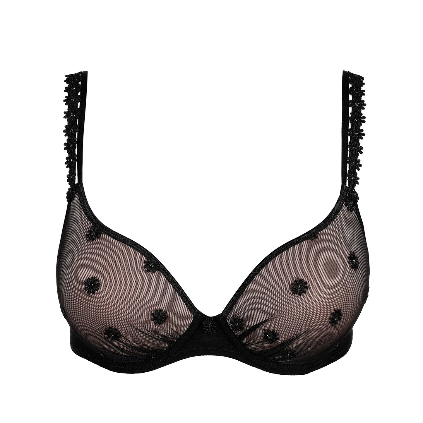 Marie Jo Daisy Padded Heartshape Bra detail view in Black