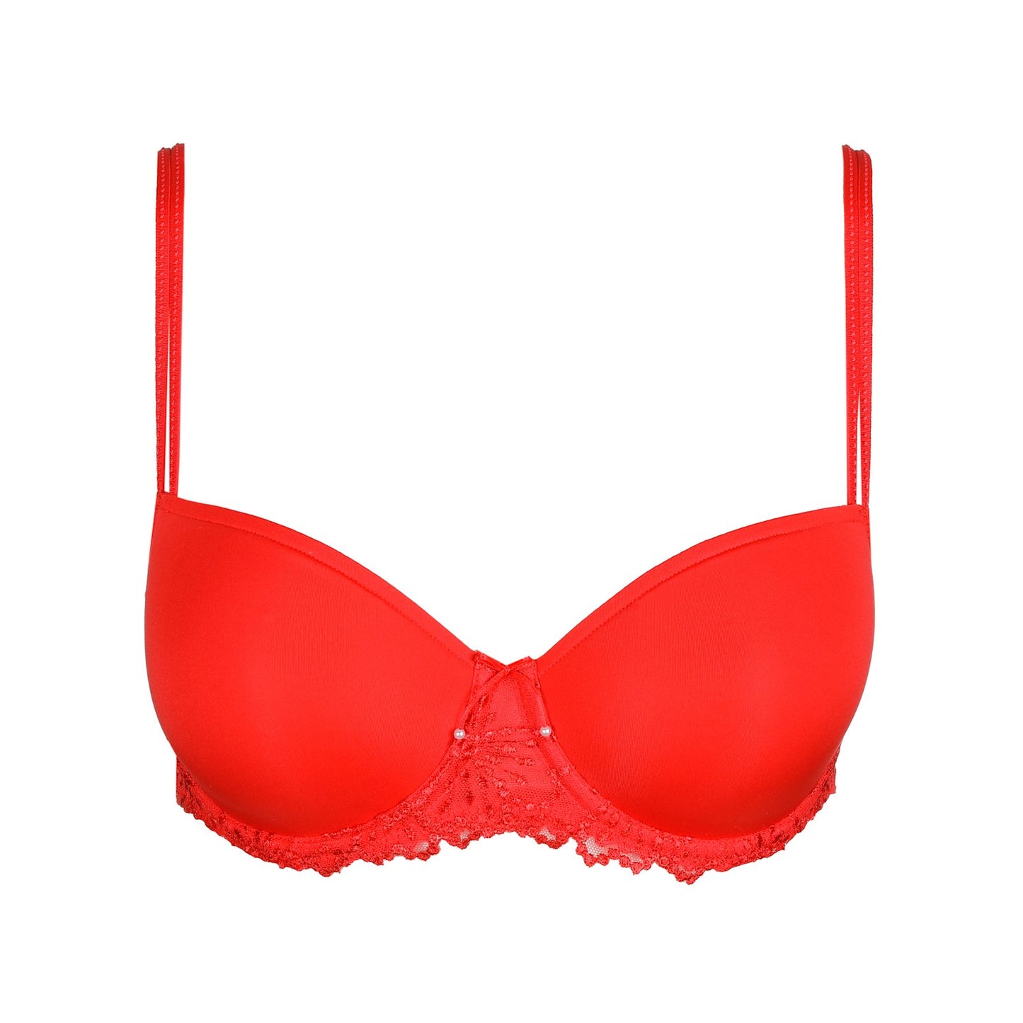 Marie Jo Jane Balcony Bra detail view in True Red