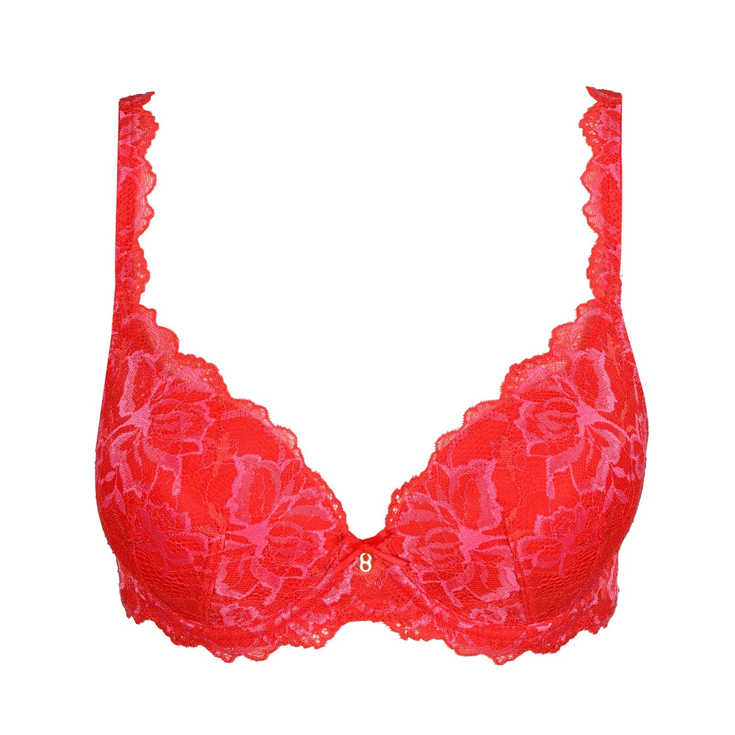Marie Jo Manyla Padded Heartshape Bra detail view in Pixie Red