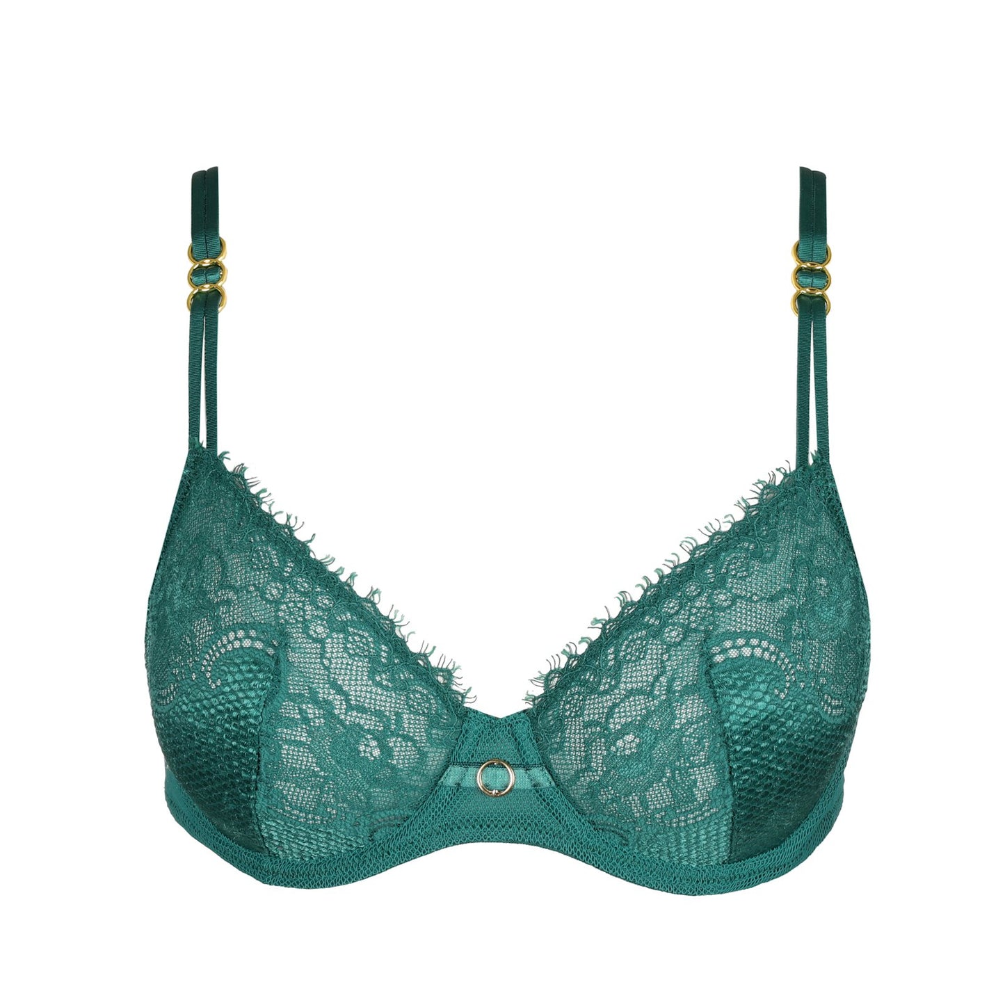 Marie Jo Junoo Full Cup Bra detail view in Jasper Green