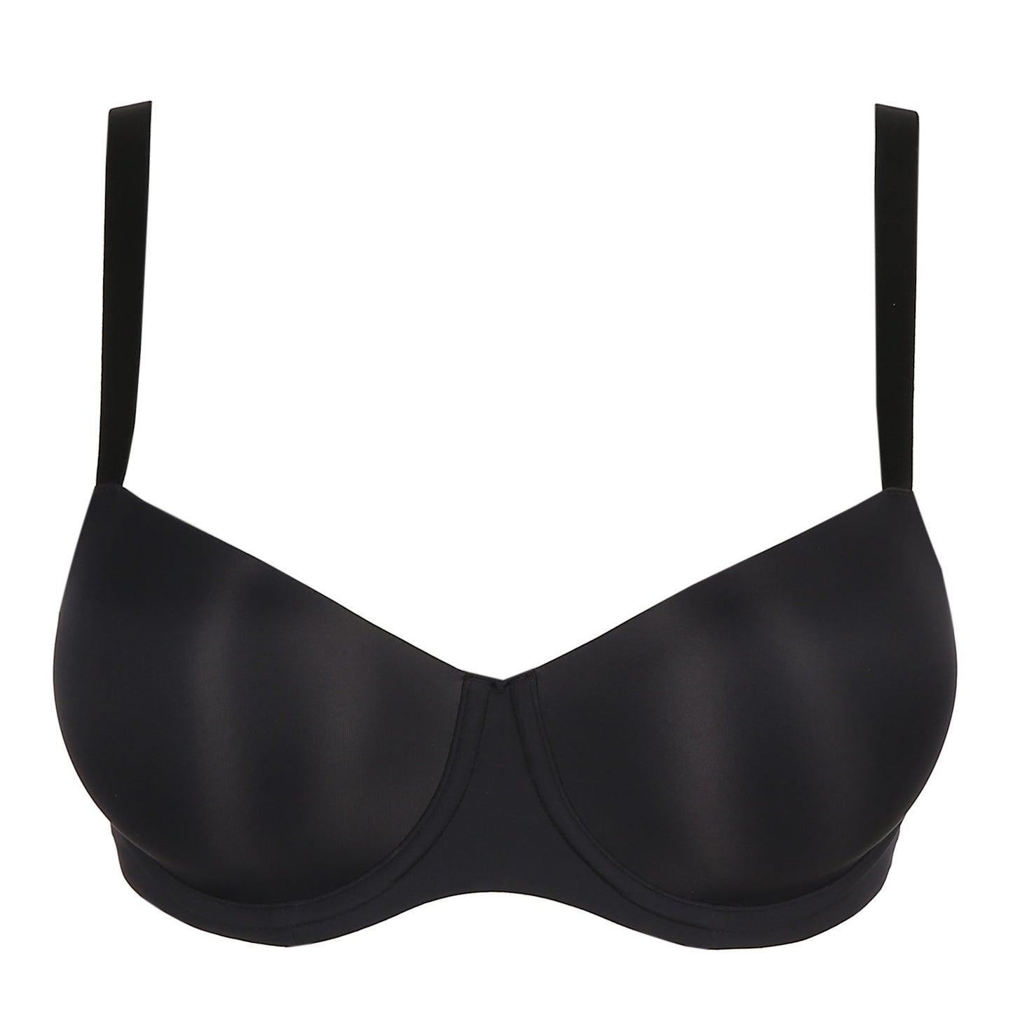 PrimaDonna Figuras Padded Balcony Bra flat lay in Charcoal