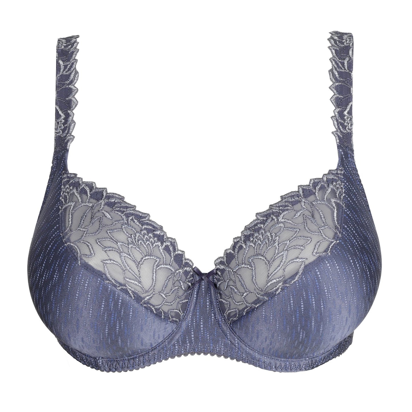 PrimaDonna Monterrey Padded Balcony Bra flat lay in Nightshadow Blue