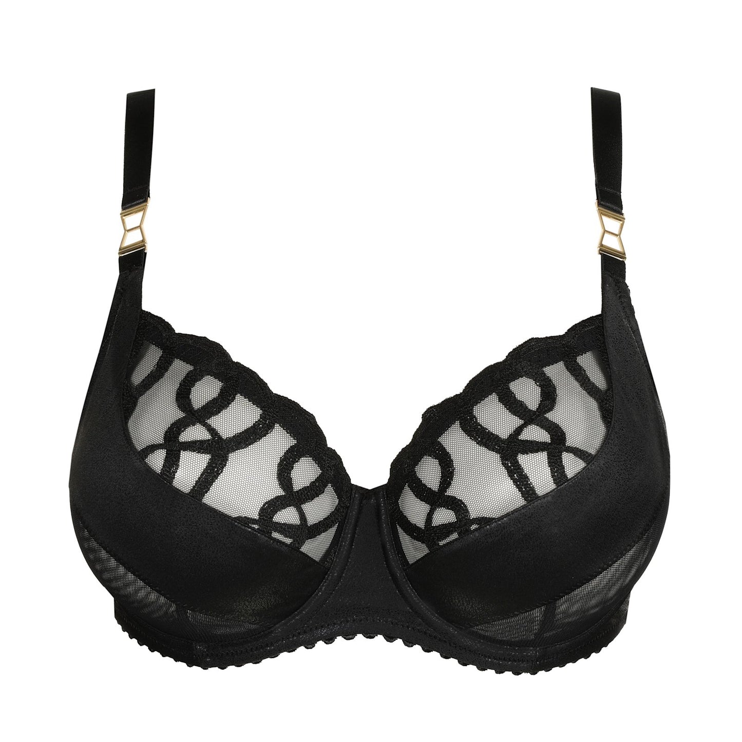 PrimaDonna Vallarta Balcony Bra flat lay in Black