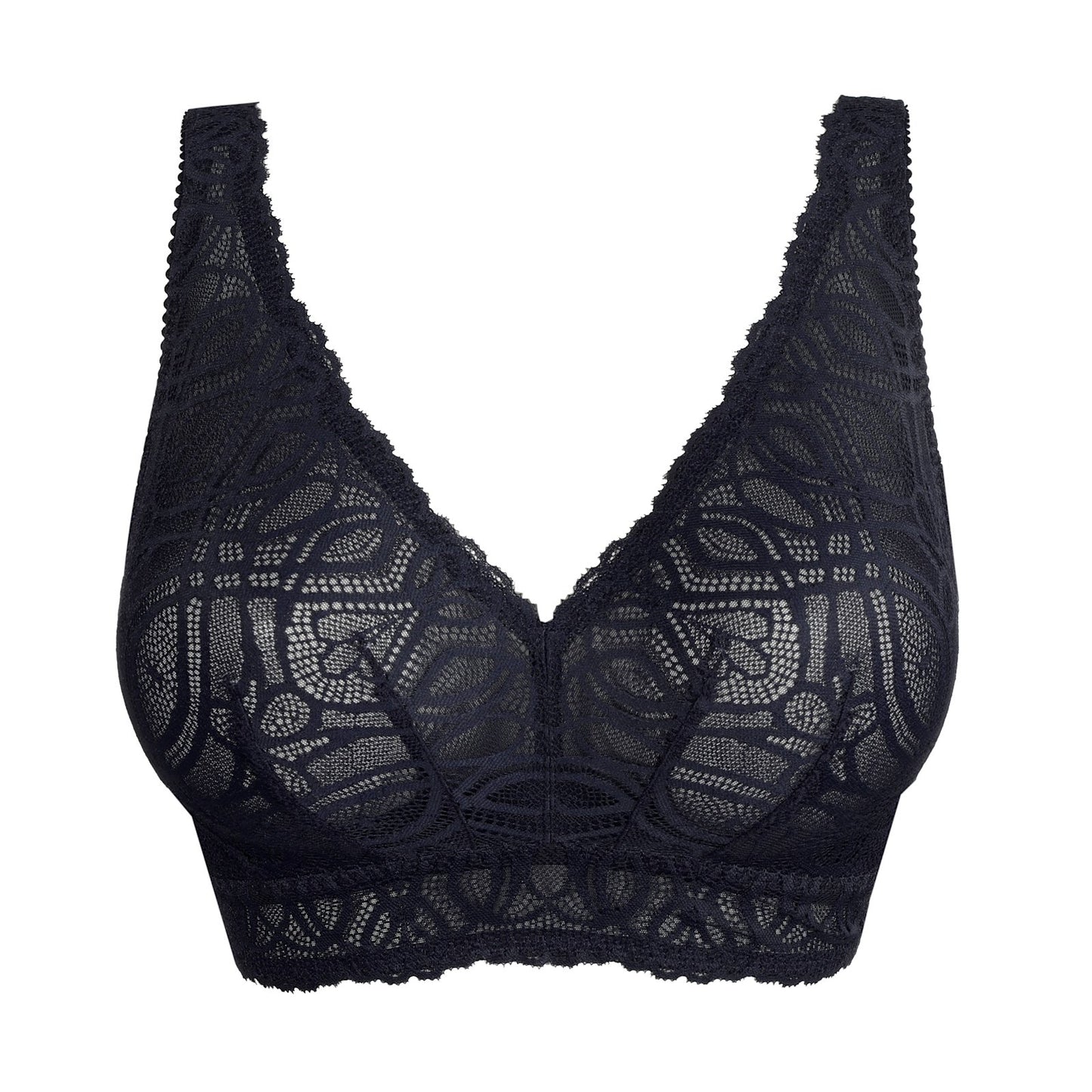 PrimaDonna Salerno Bralette flat lay in Midnight Blue
