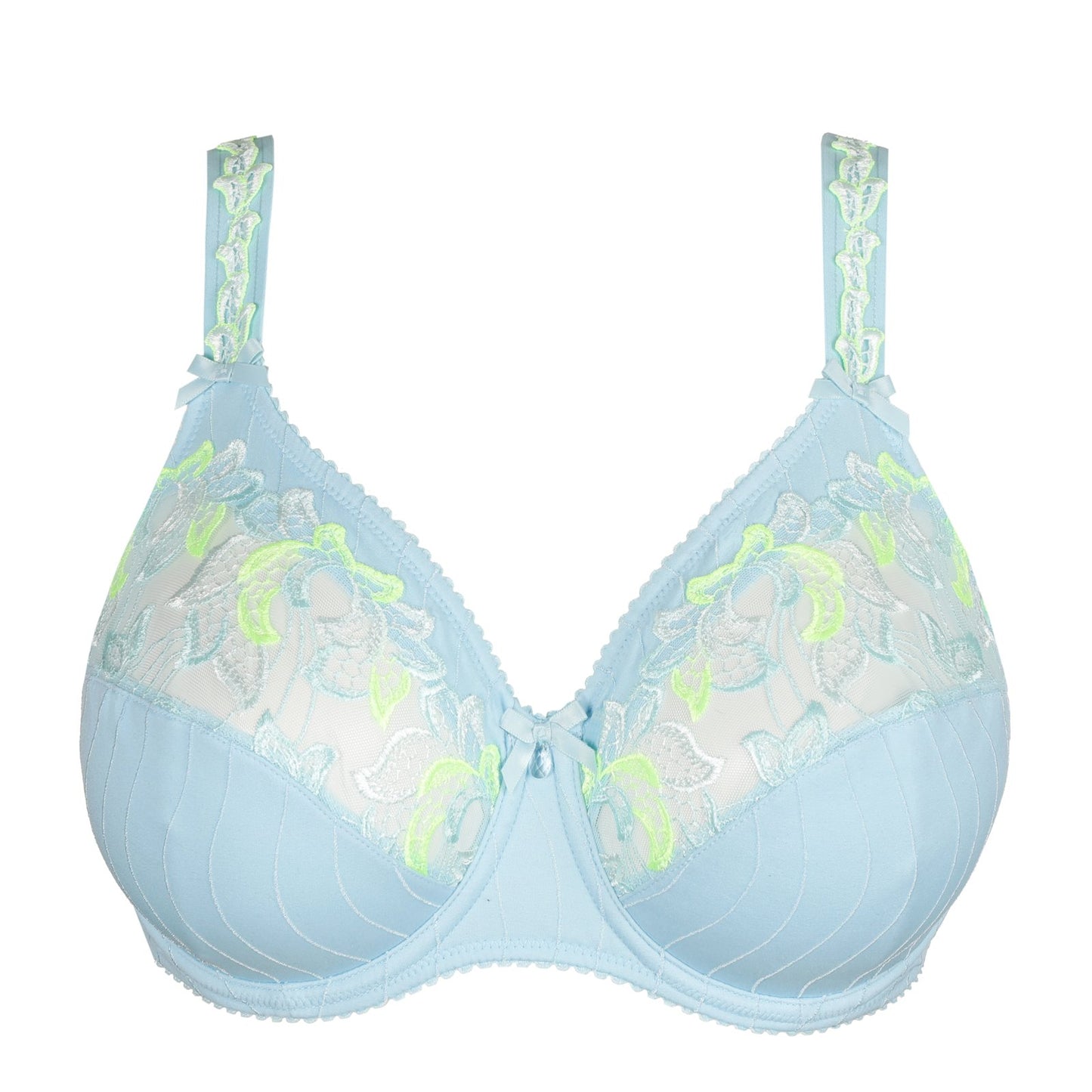 PrimaDonna Deauville Full Cup Bra flat lay in Milky Blue