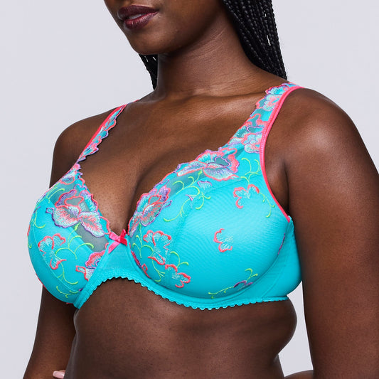 PrimaDonna Devdaha Padded Plunge Bra in Mermaid