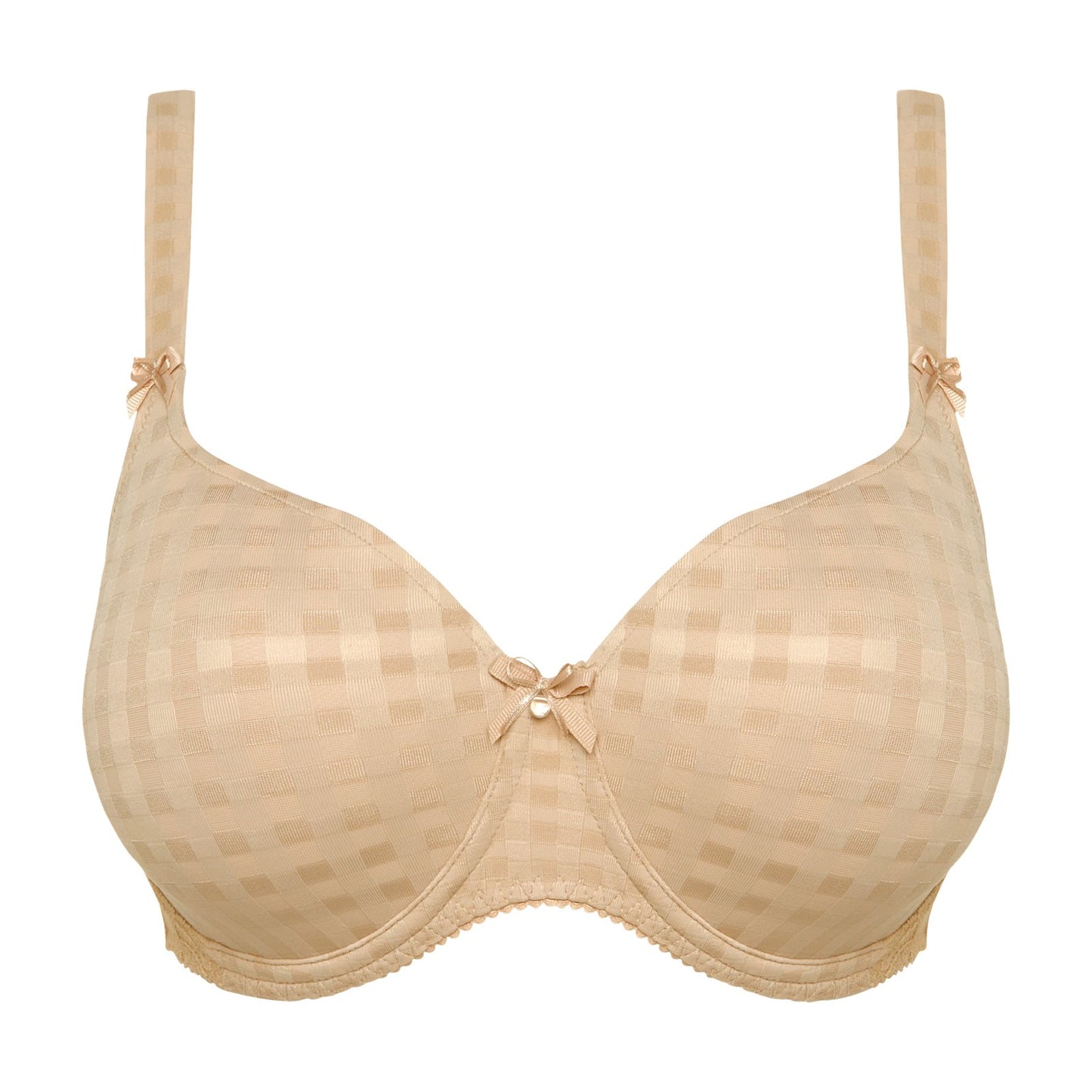 PrimaDonna Madison Plunge Bra flat lay in Caffé Latte