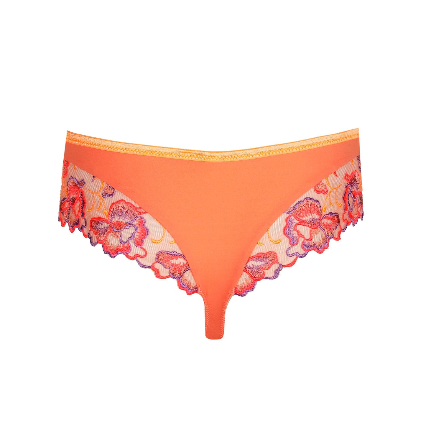 PrimaDonna Devdaha Luxury Thong flat lay in Sunset Blush