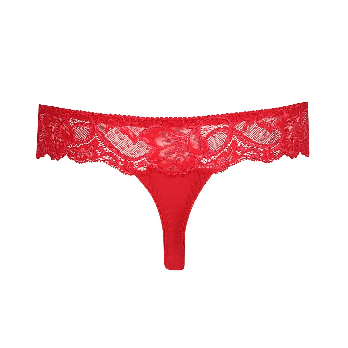 PrimaDonna Madison Thong flat lay in Scarlet