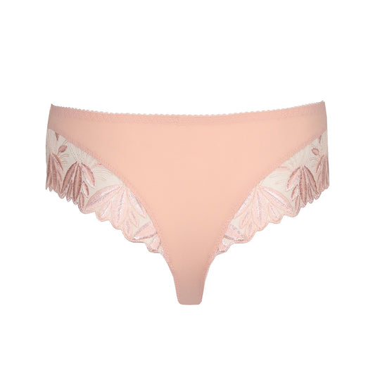 PrimaDonna Orlando Luxury Thong flat lay in Pearly Pink