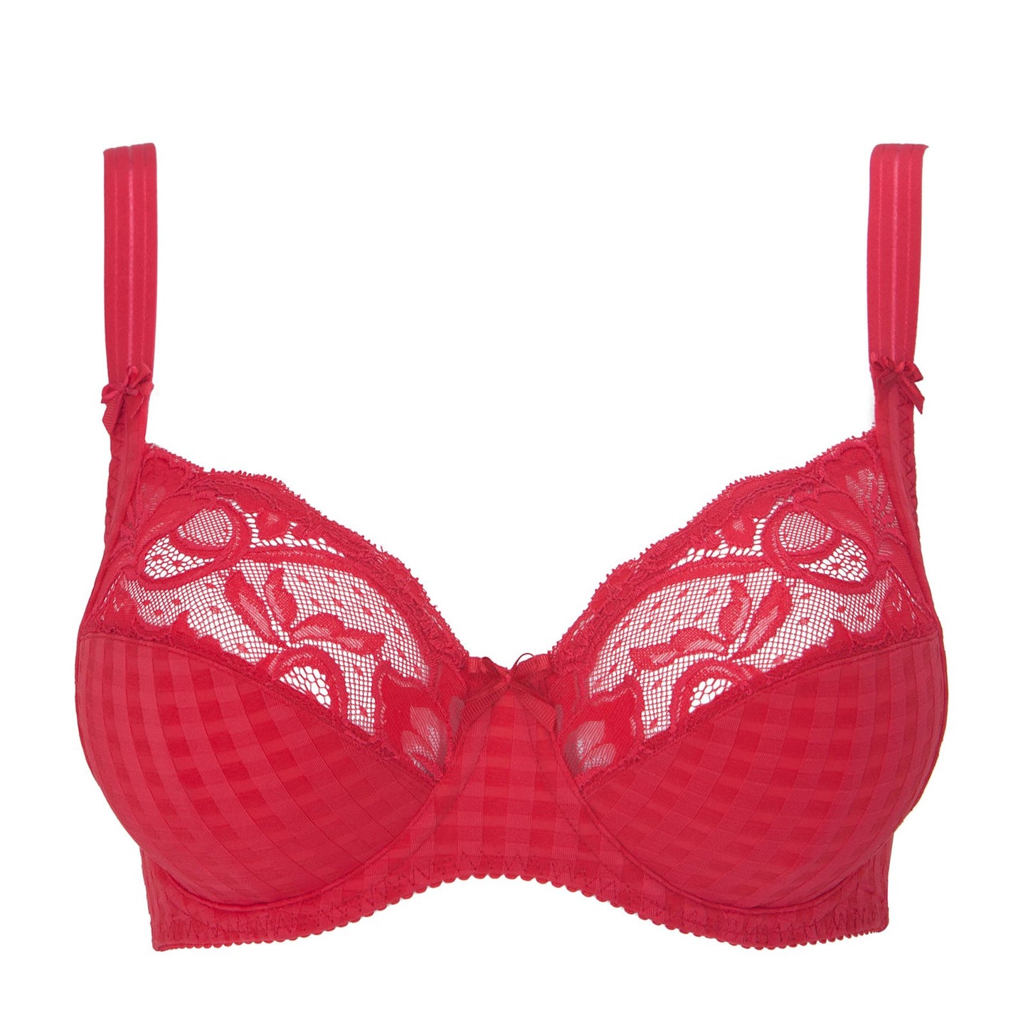 PrimaDonna Madison Full Cup Bra flat lay in Scarlet