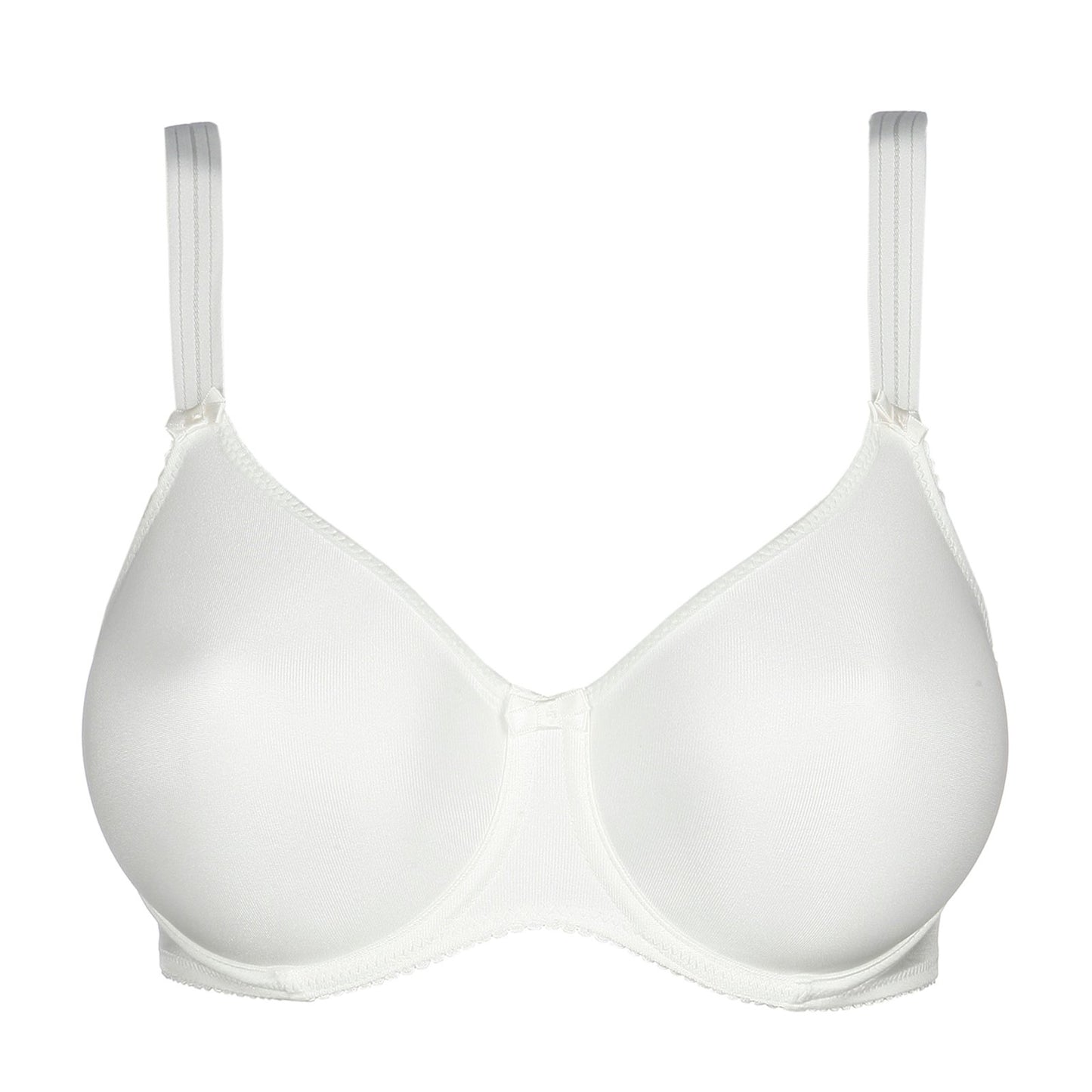 PrimaDonna Satin Padded Full Cup Bra flat lay in Natural