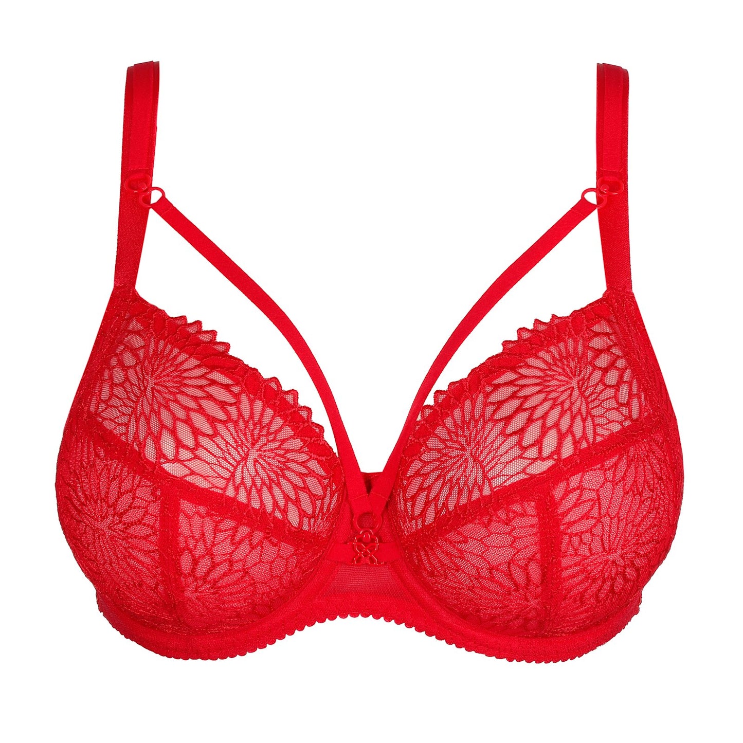 PrimaDonna Sophora Full Cup Bra flat lay in True Red