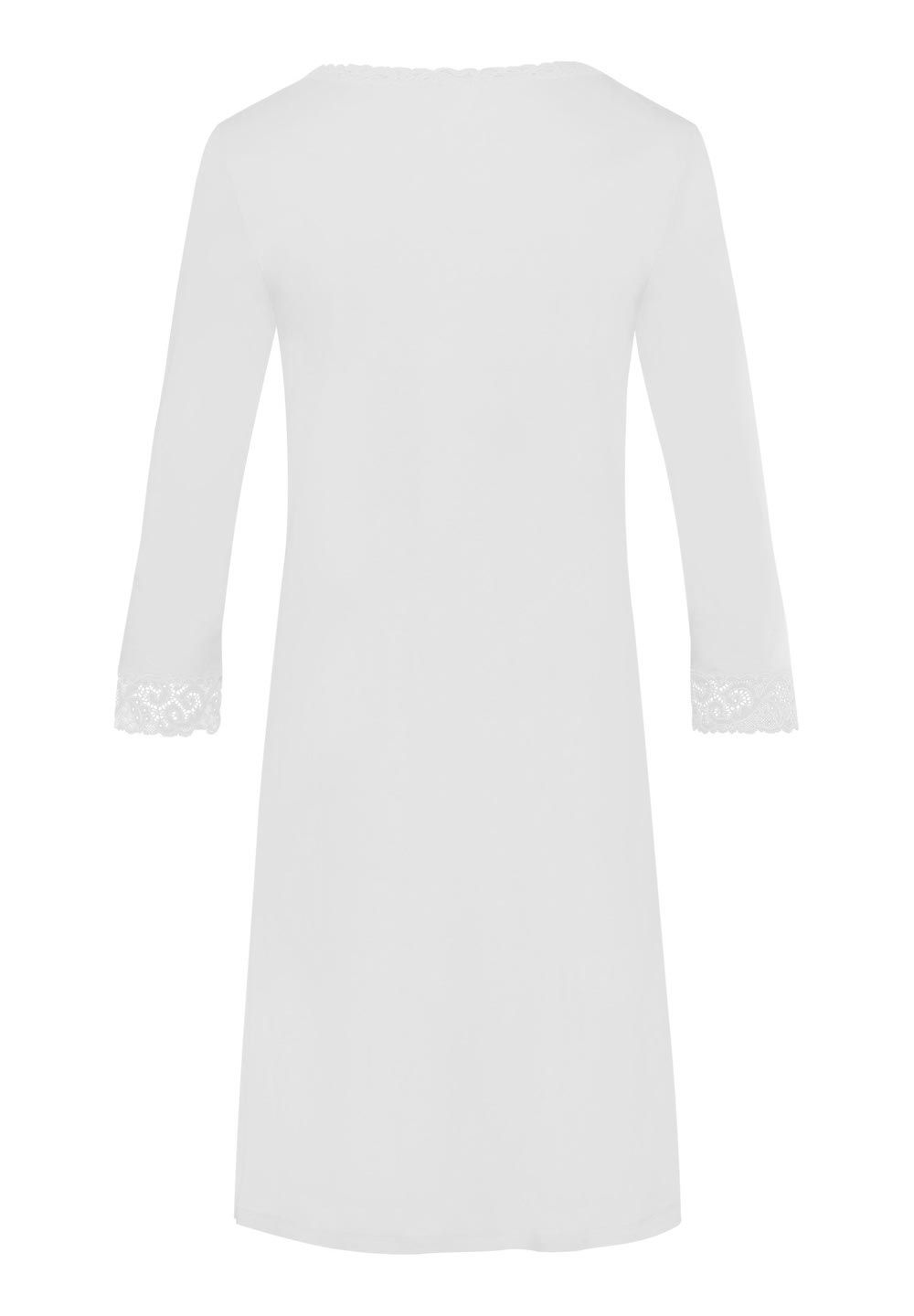 Hanro Basic Moments Nw Moments Nw 3/4 Slv Nightdress 100Cm (077162) White