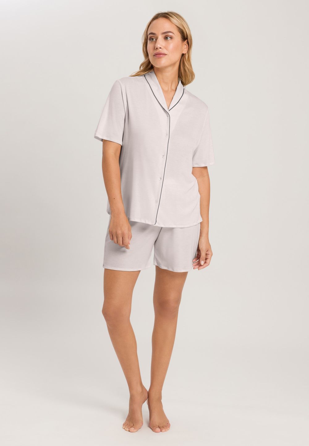 Hanro Basic Natural Comfort Natural Comfort S/Slv Pajama (077977) Almond