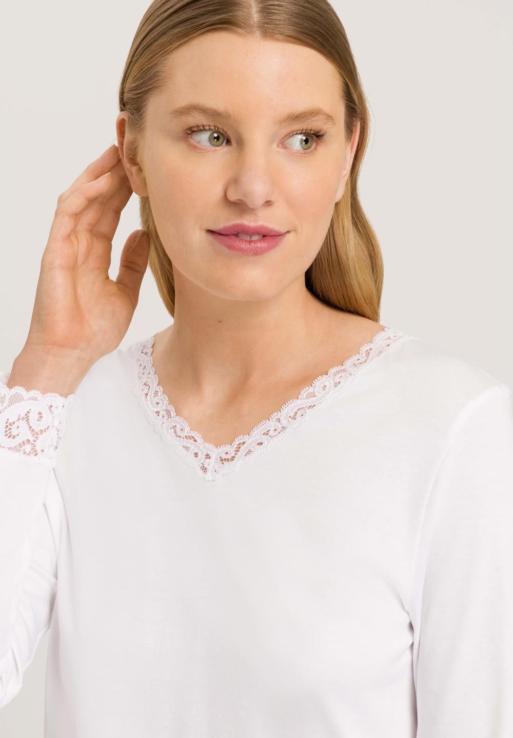Hanro Basic Moments Nw Moments Nw L/Slv Pajama (077041) White