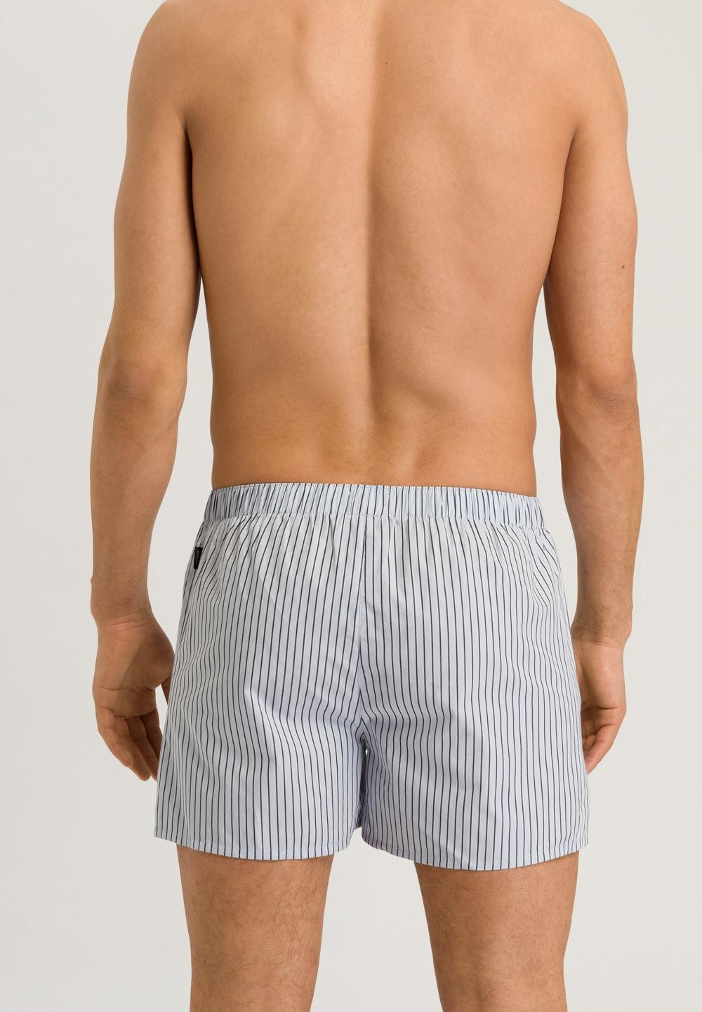 Hanro Basic Fancy Woven Fancy Woven Boxers (074013) Light Grey Stripe