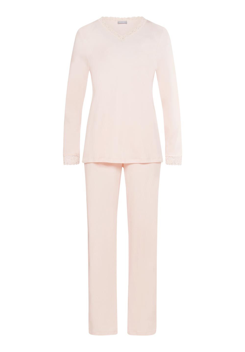 Hanro Basic Moments Nw Moments Nw L/Slv Pajama (077041) Crystal Pink