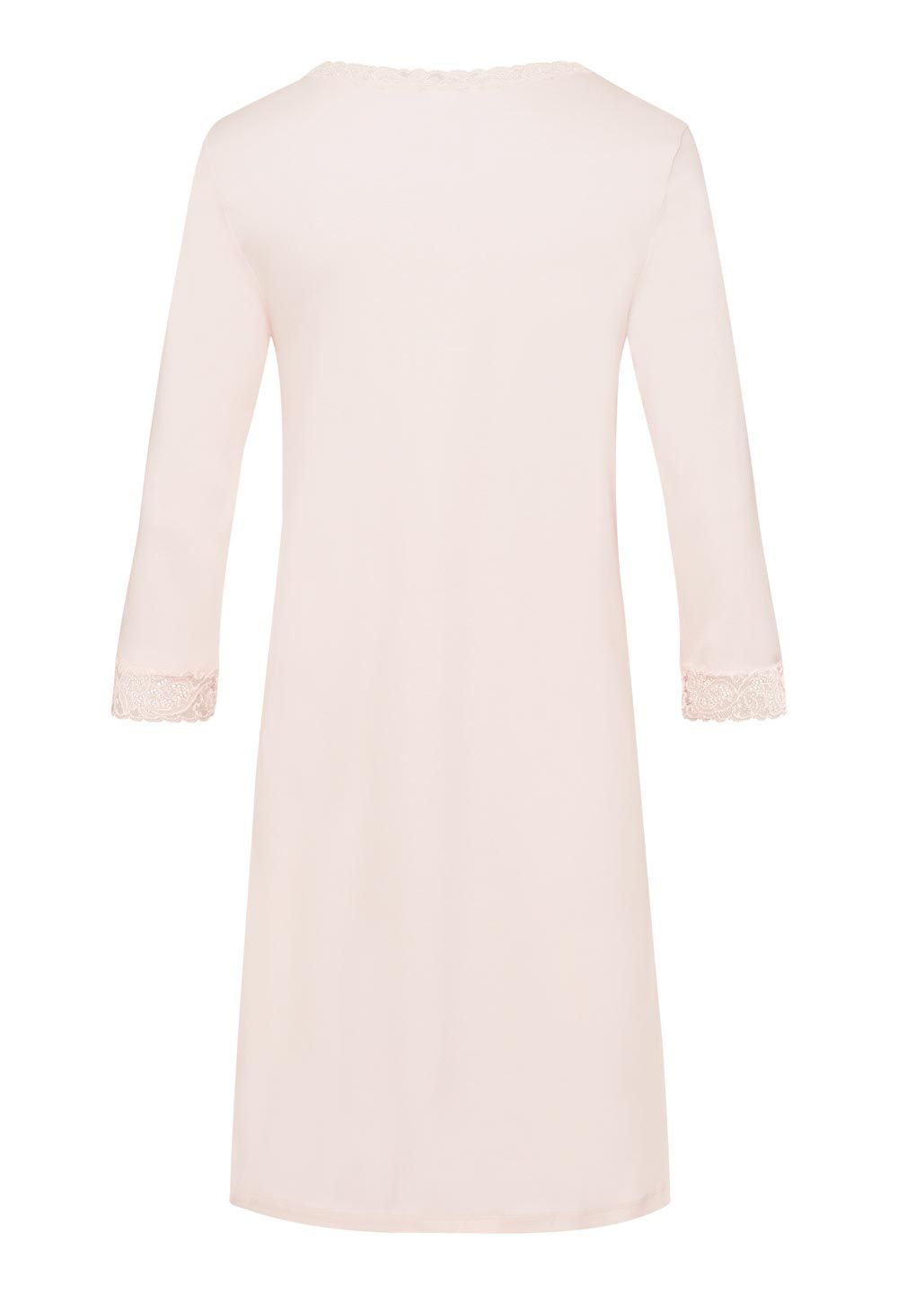 Hanro Basic Moments Nw Moments Nw 3/4 Slv Nightdress 100Cm (077162) Crystal Pink