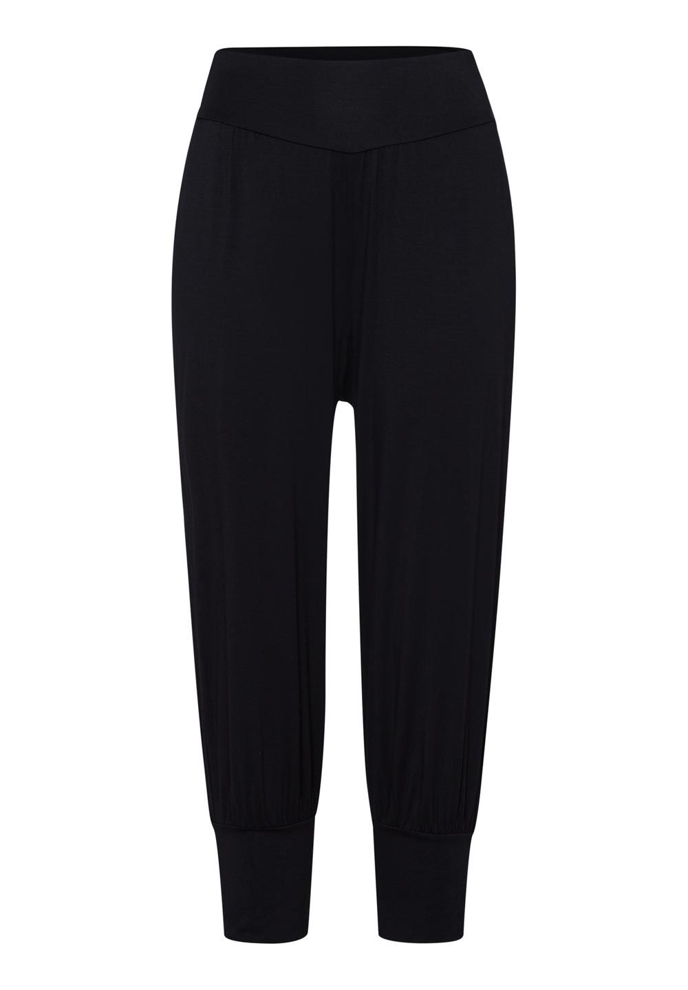 Hanro Basic Yoga Yoga Crop Pant (078797) Black Beauty
