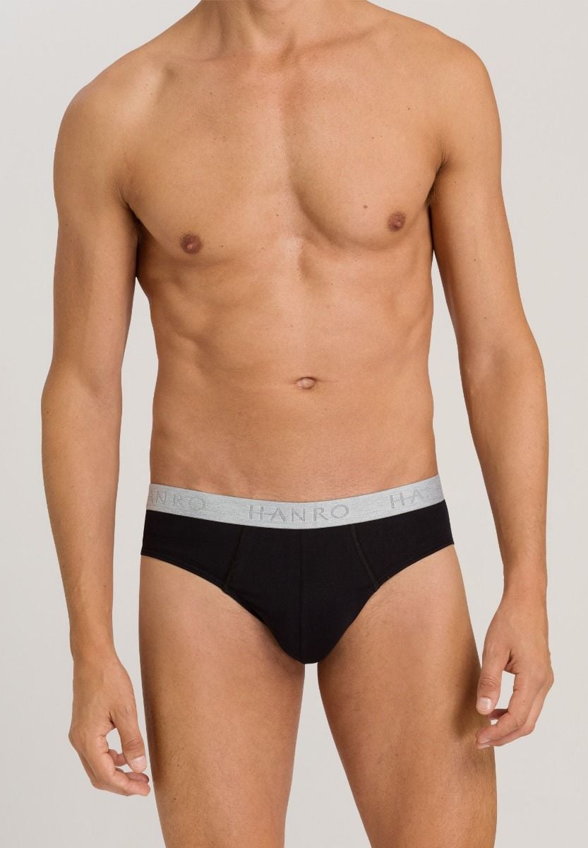 Hanro Basic Cotton Essentials Cotton Essentials Briefs 2Pack (073075) Black