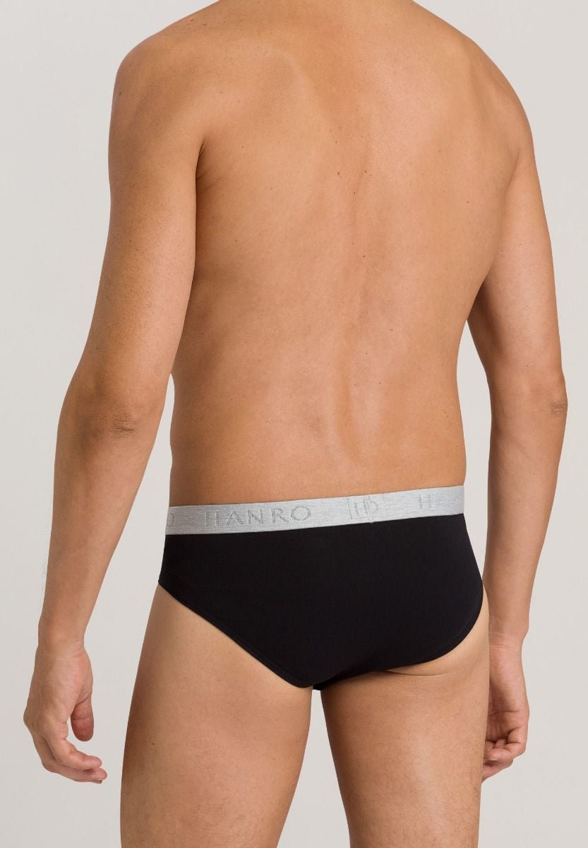 Hanro Basic Cotton Essentials Cotton Essentials Briefs 2Pack (073075) Black