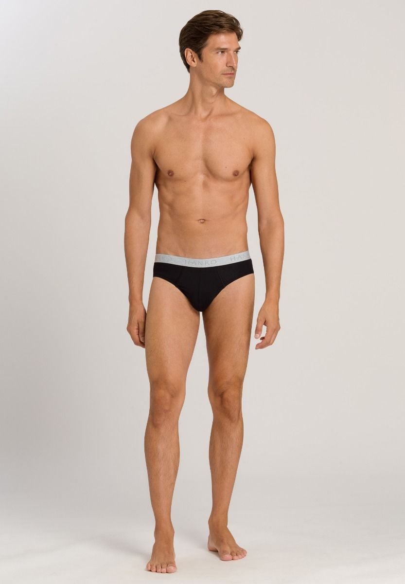 Hanro Basic Cotton Essentials Cotton Essentials Briefs 2Pack (073075) Black