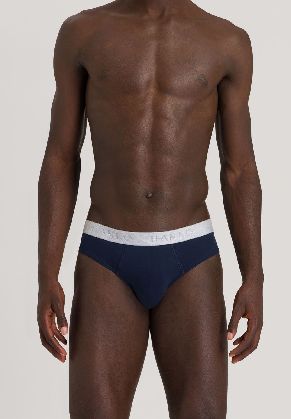 Hanro Basic Cotton Essentials Cotton Essentials Briefs 2Pack (073075) Light Melange/Deep Navy