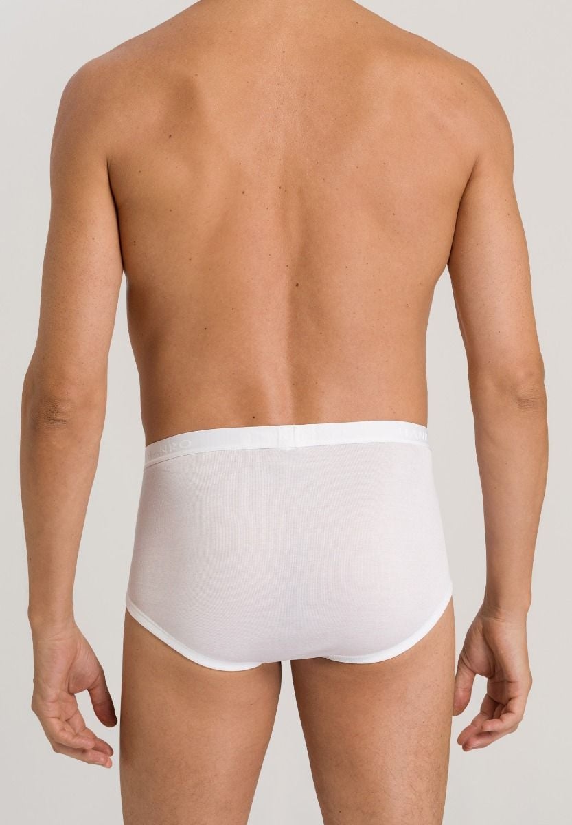 Hanro Basic Cotton Pure Cotton Pure Briefs With Fly (073630) White