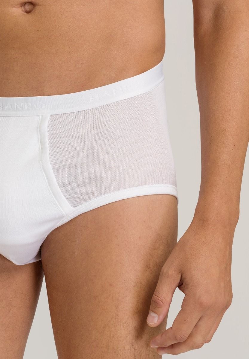 Hanro Basic Cotton Pure Cotton Pure Briefs With Fly (073630) White