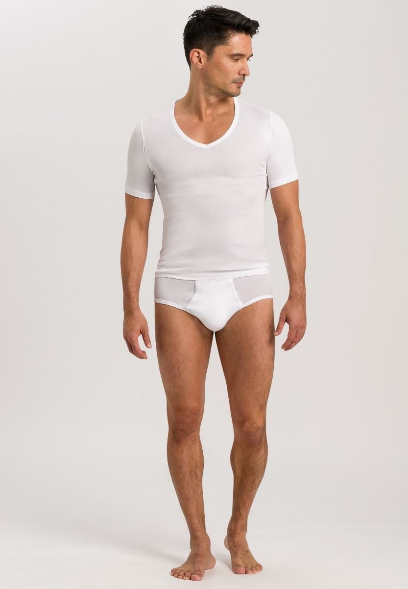 Hanro Basic Cotton Pure Cotton Pure Briefs With Fly (073631) White