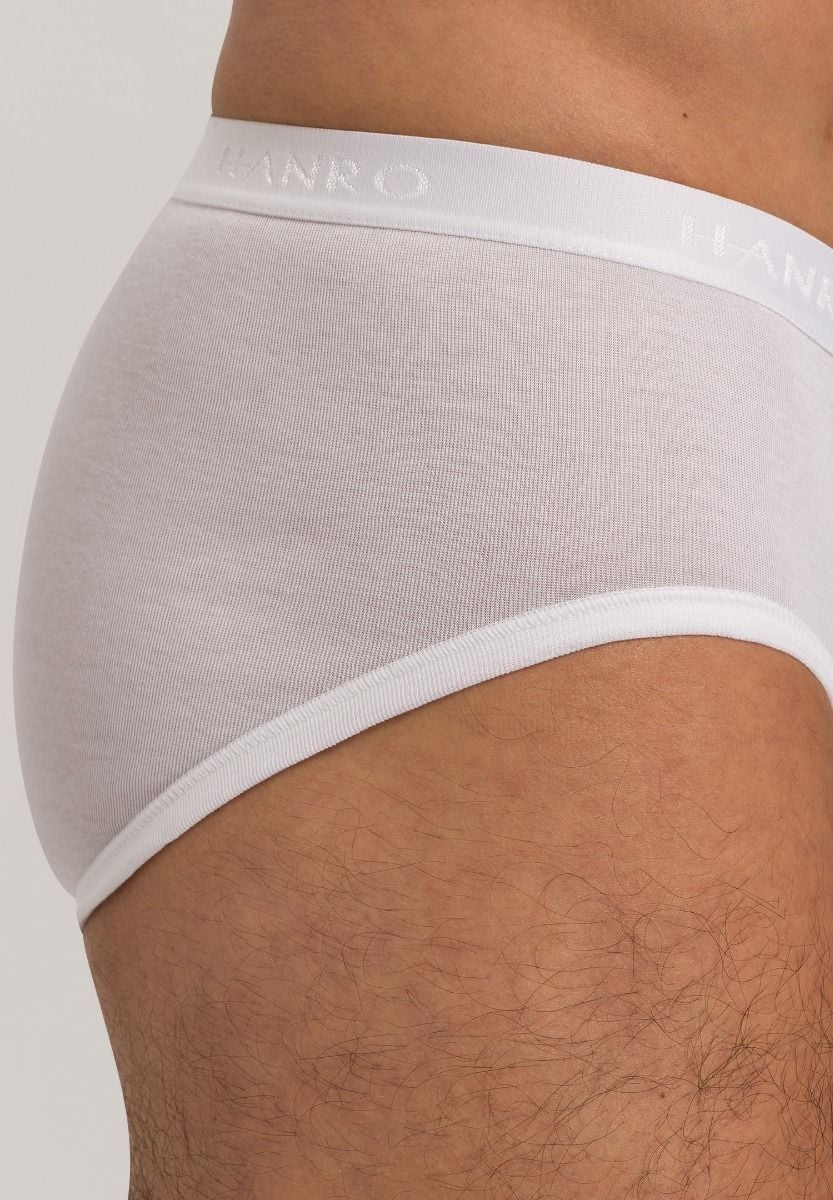 Hanro Basic Cotton Pure Cotton Pure Briefs With Fly (073631) White
