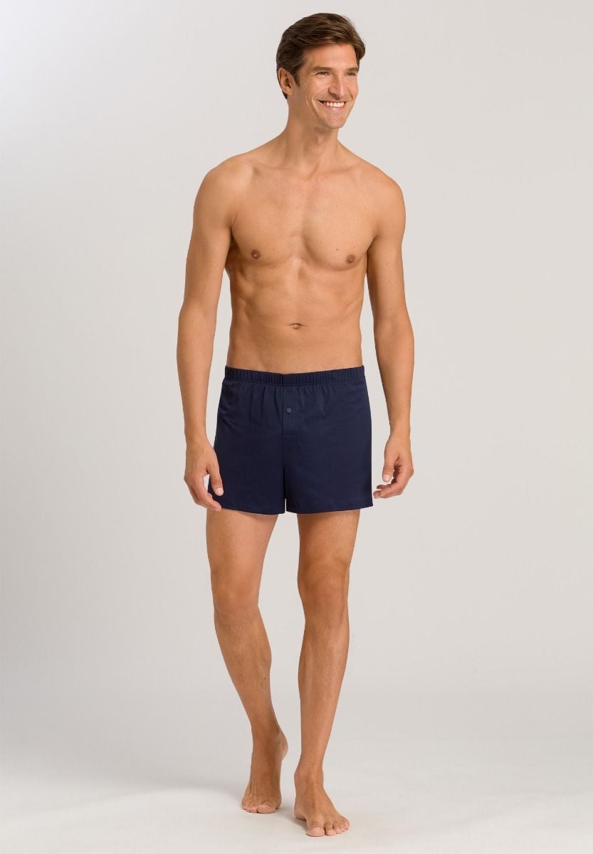 Hanro Basic Cotton Sporty Cotton Sporty Boxers (073505) Midnight Navy