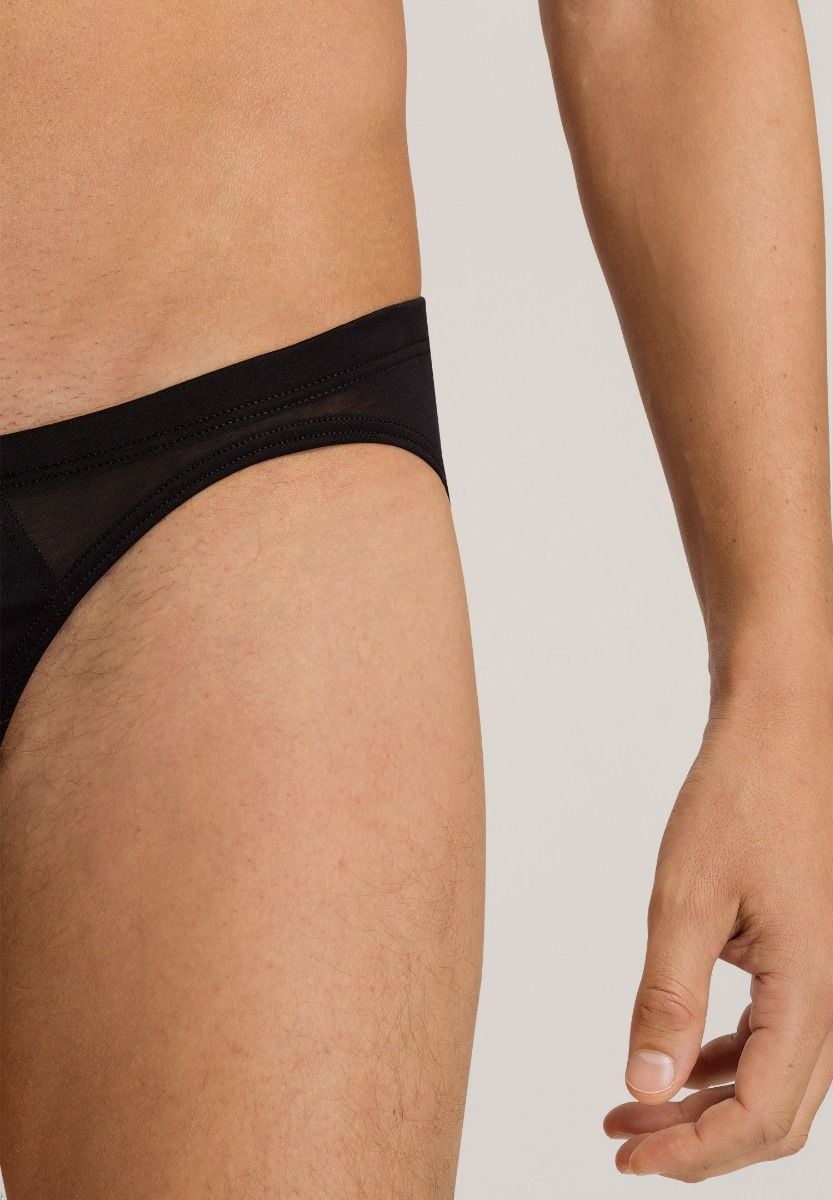Hanro Basic Cotton Sporty Cotton Sporty Mini Briefs (073502) Black