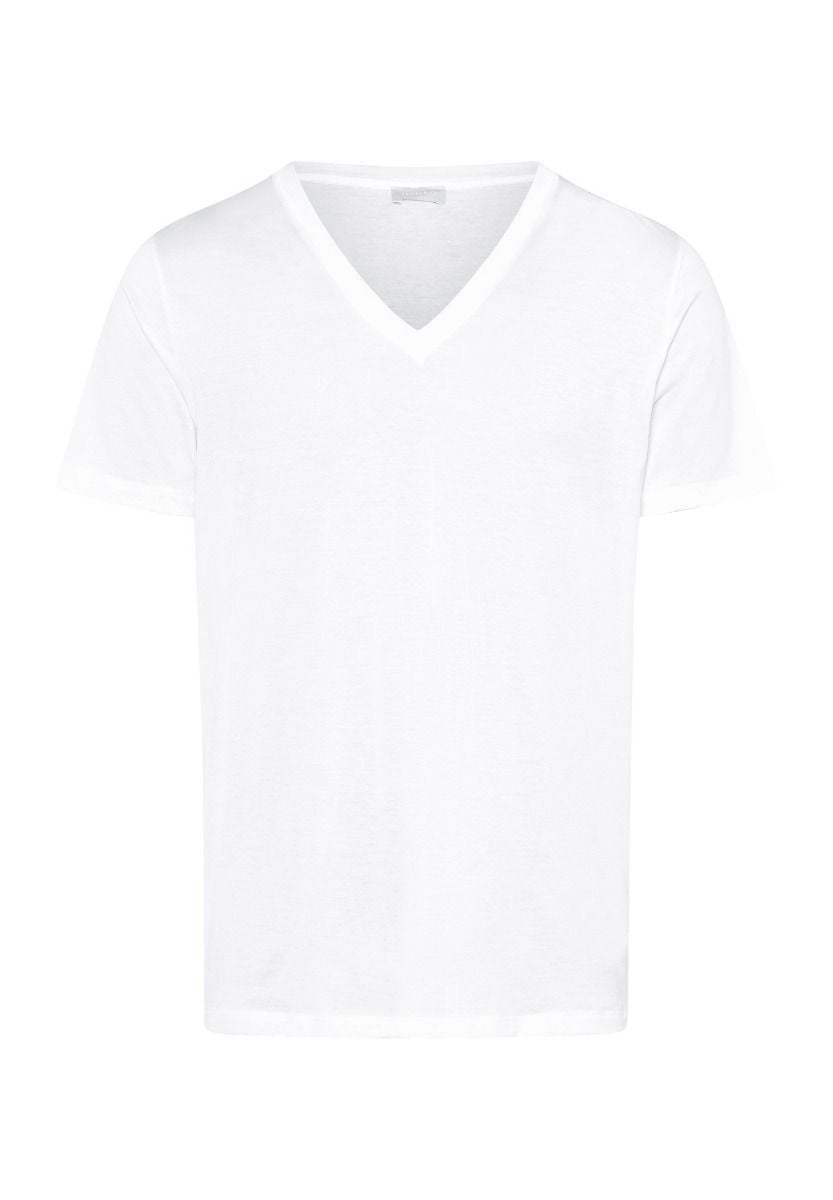 Hanro Basic Cotton Sporty Cotton Sporty S/Slv Shirt V-Neck (073510) White